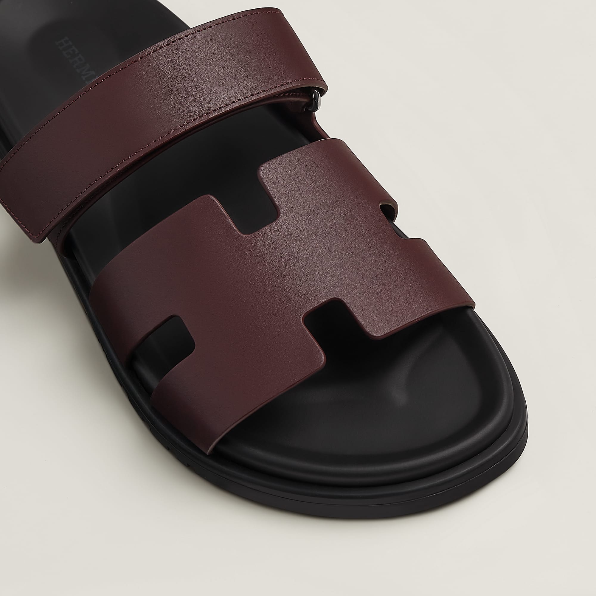 Hermes Chypre sandal Bordeaux