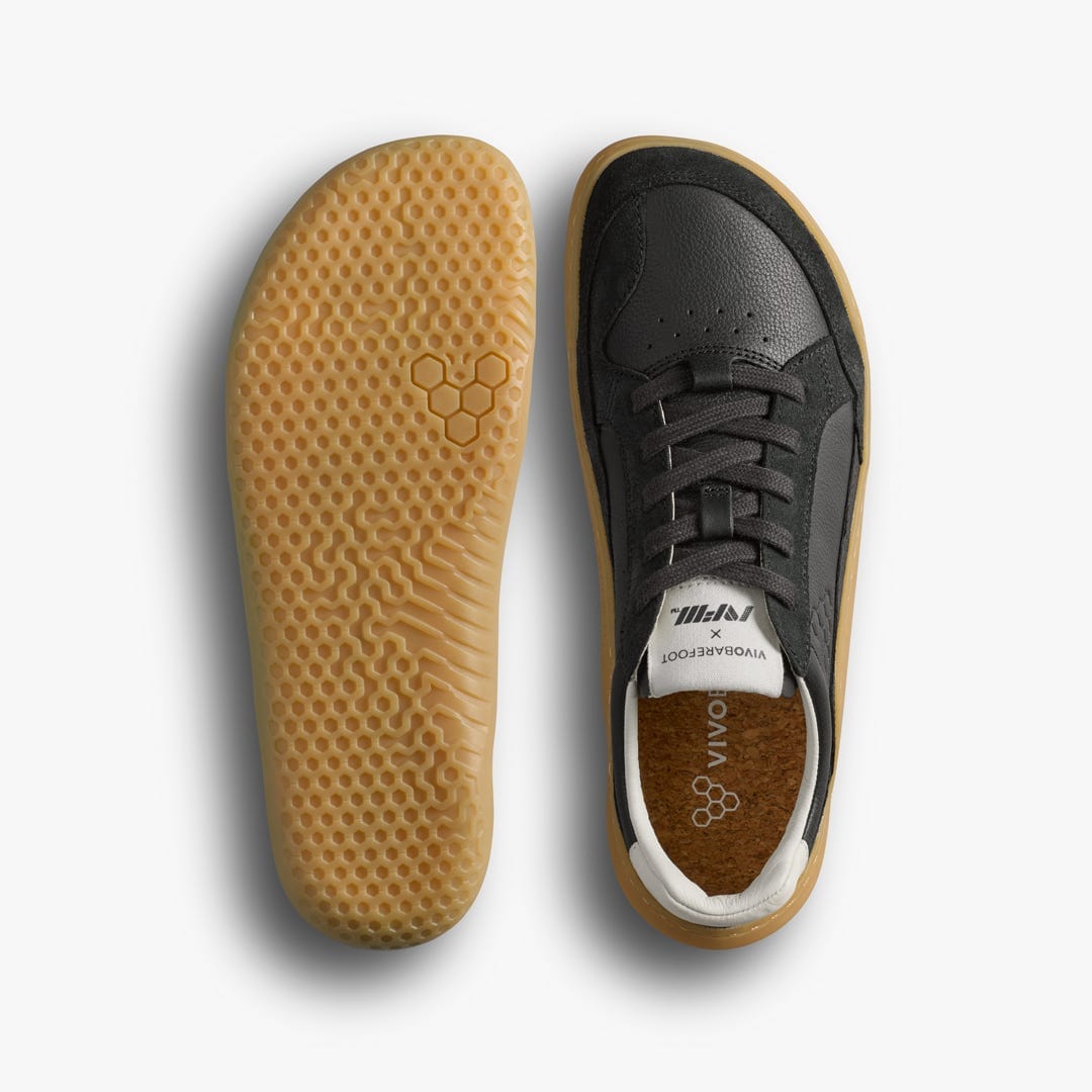 Vivobarefoot Gobi Ii Sneaker Leather Mens Obsidian