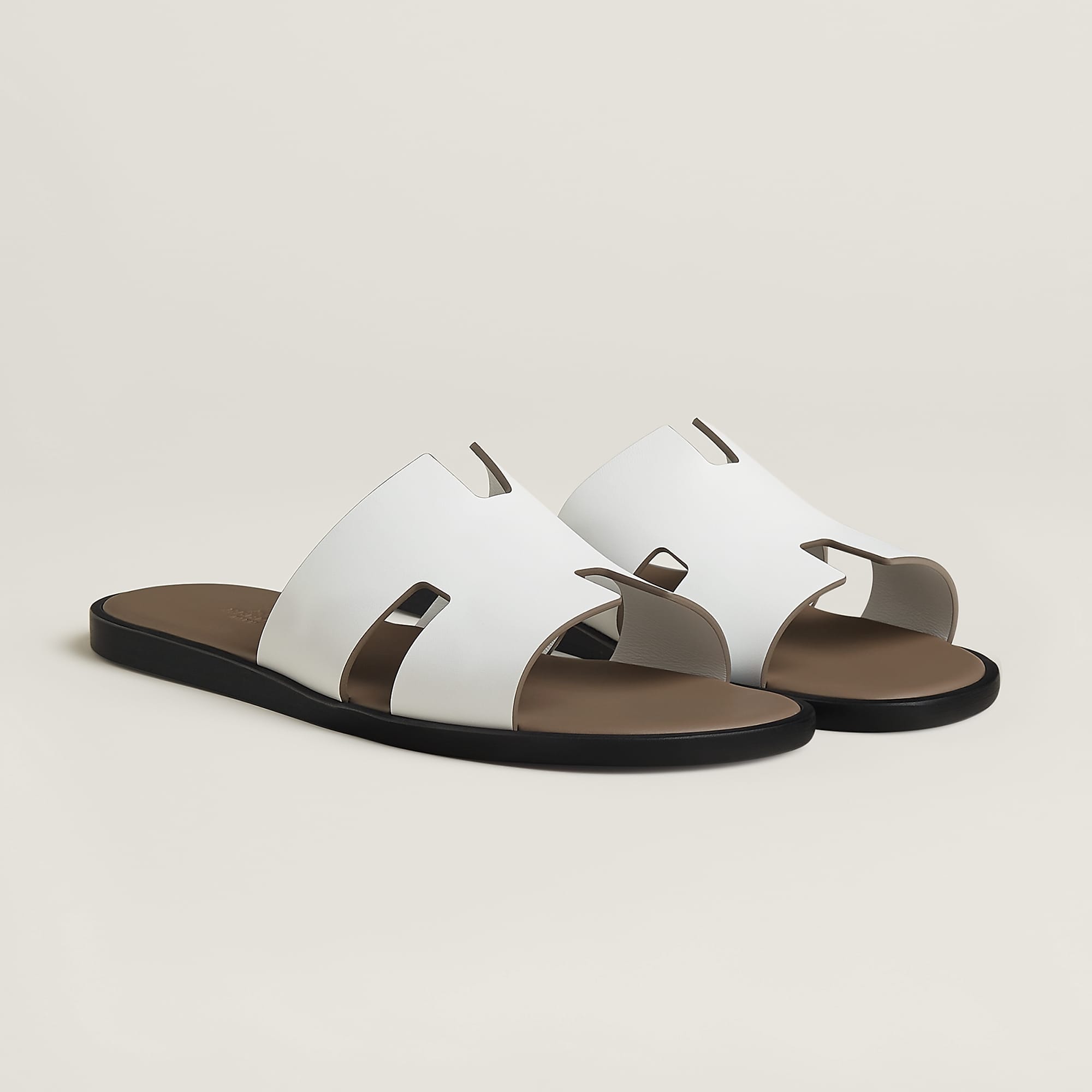 Hermes Izmir sandal Blanc / Étoupe