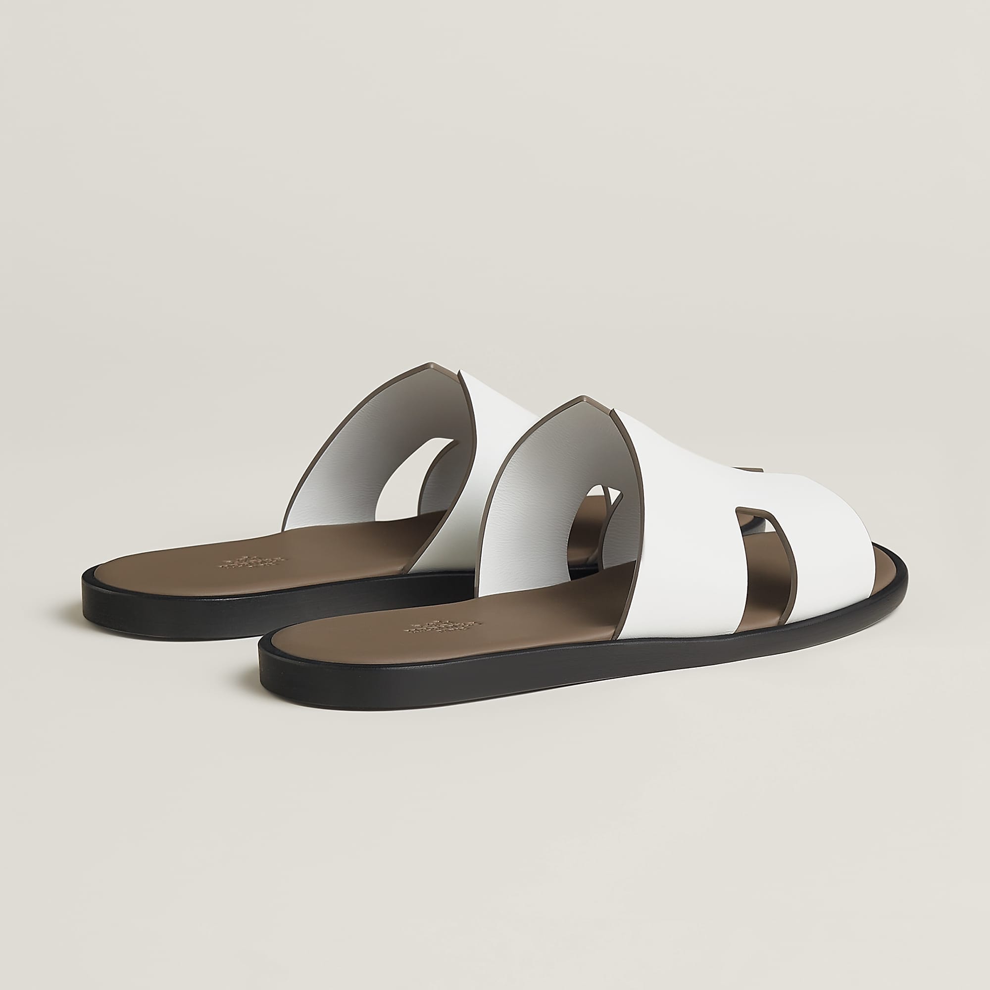 Hermes Izmir sandal Blanc / Étoupe