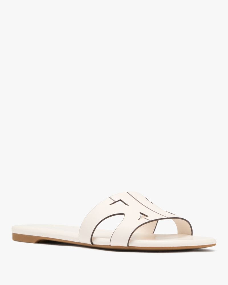 Katespade Duo Slide Sandals Cream