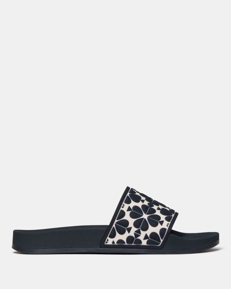 Katespade Spade Flower Pool Slide Parchment Blazer Blue