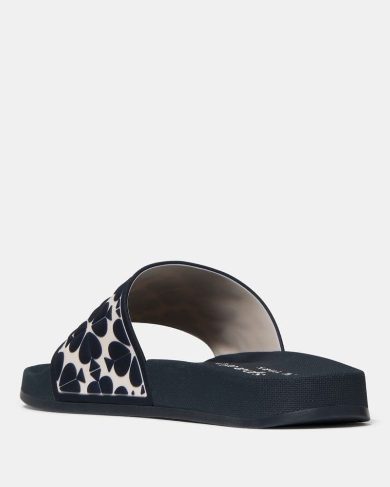 Katespade Spade Flower Pool Slide Parchment Blazer Blue