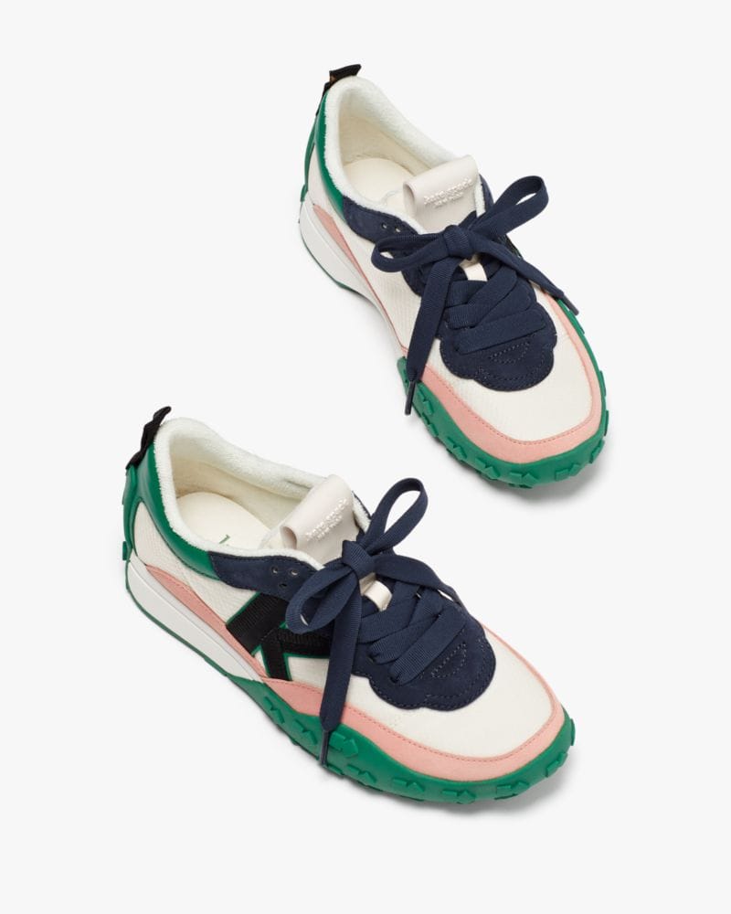 Katespade K As In Kate Sneakers Cream Verdant Green