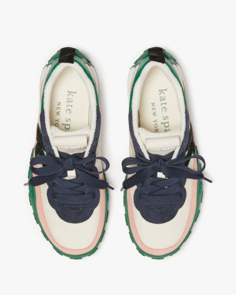 Katespade K As In Kate Sneakers Cream Verdant Green