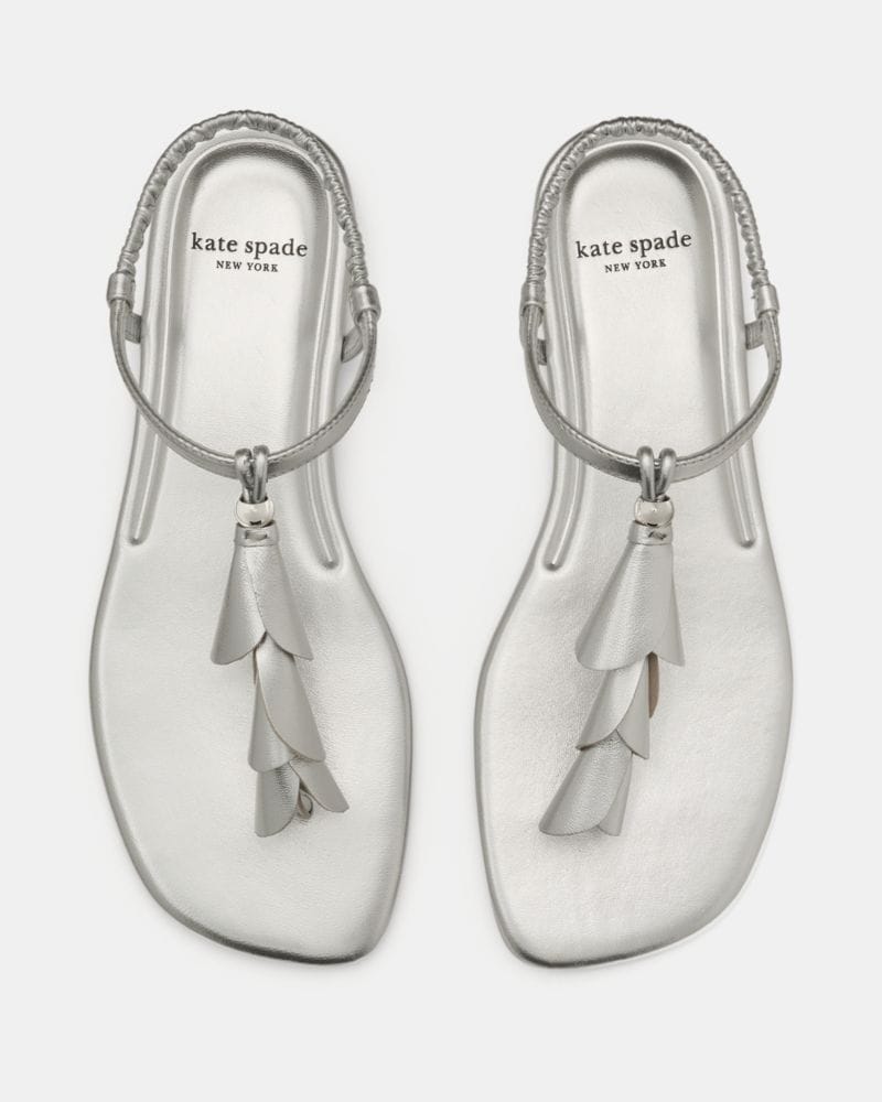 Katespade Lily Thong Sandal Silver