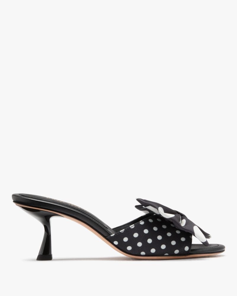 Katespade Rue Breezy Dot Sandals Black Cream Multi
