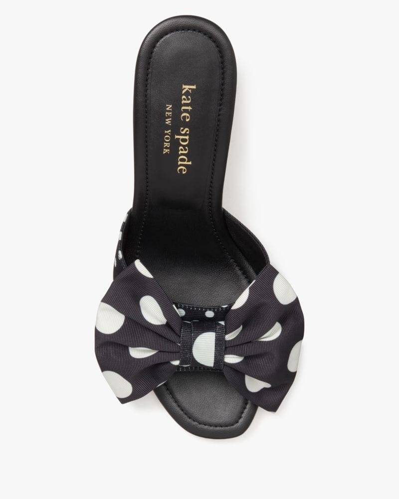 Katespade Rue Breezy Dot Sandals Black Cream Multi
