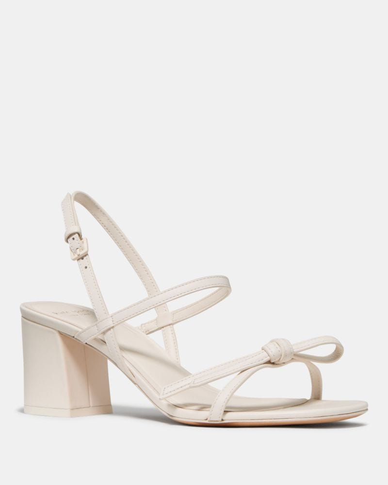 Katespade Loop Block Heel Sandal Cream