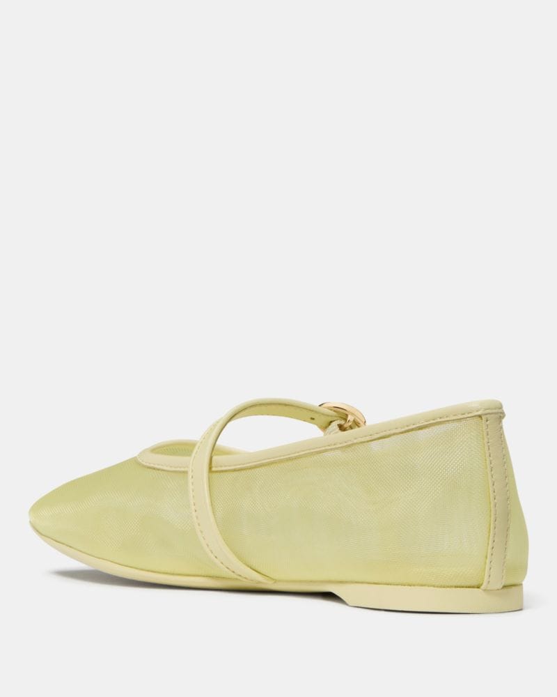 Katespade Halo Mary Jane Flat Pale Citron