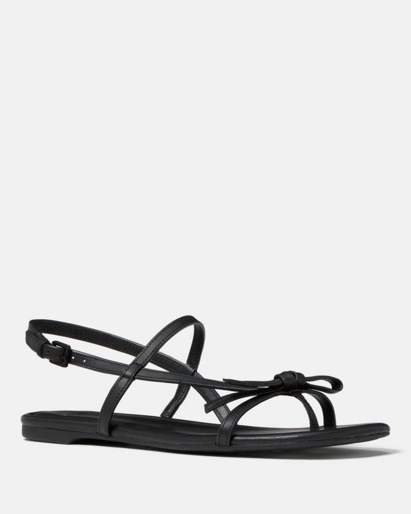 Katespade Loop Flat Sandal Black