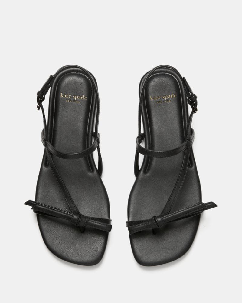 Katespade Loop Flat Sandal Black