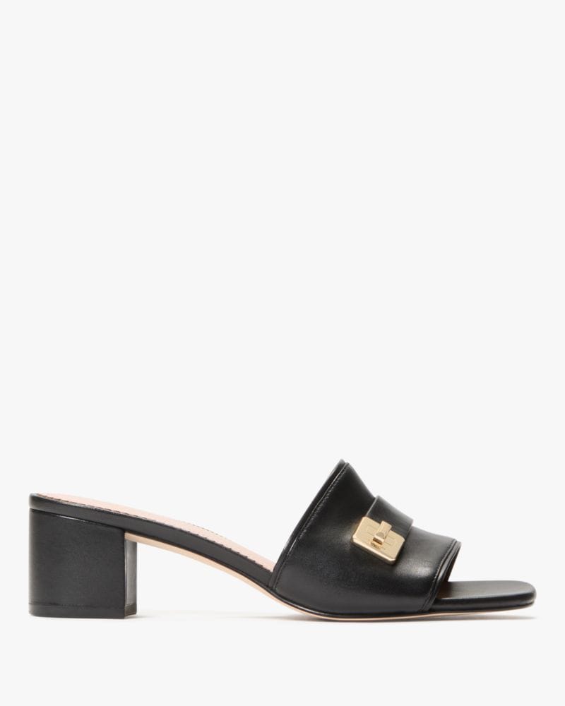 Katespade Phoebe Block Heel Sandal Black