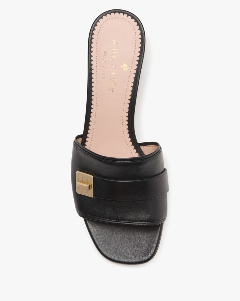 Katespade Phoebe Block Heel Sandal Black