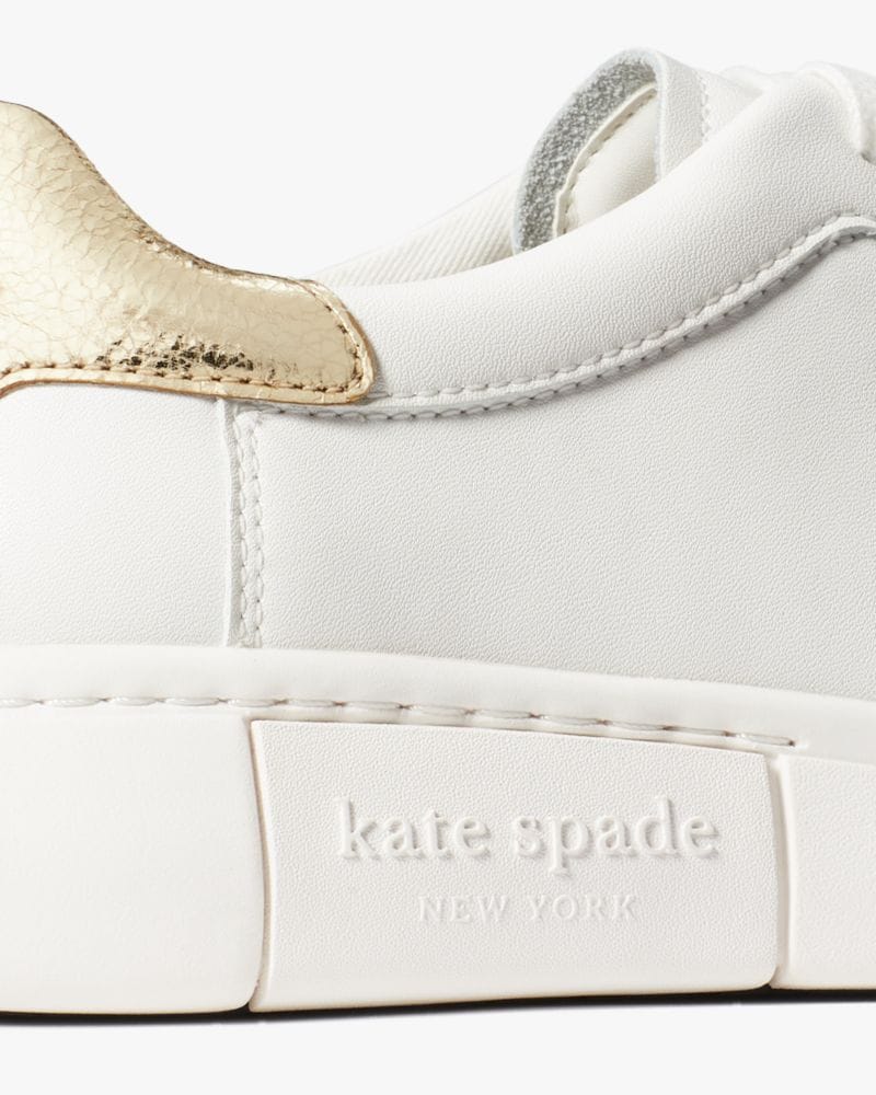 Katespade Lift Sneakers Optic White Pale Gold