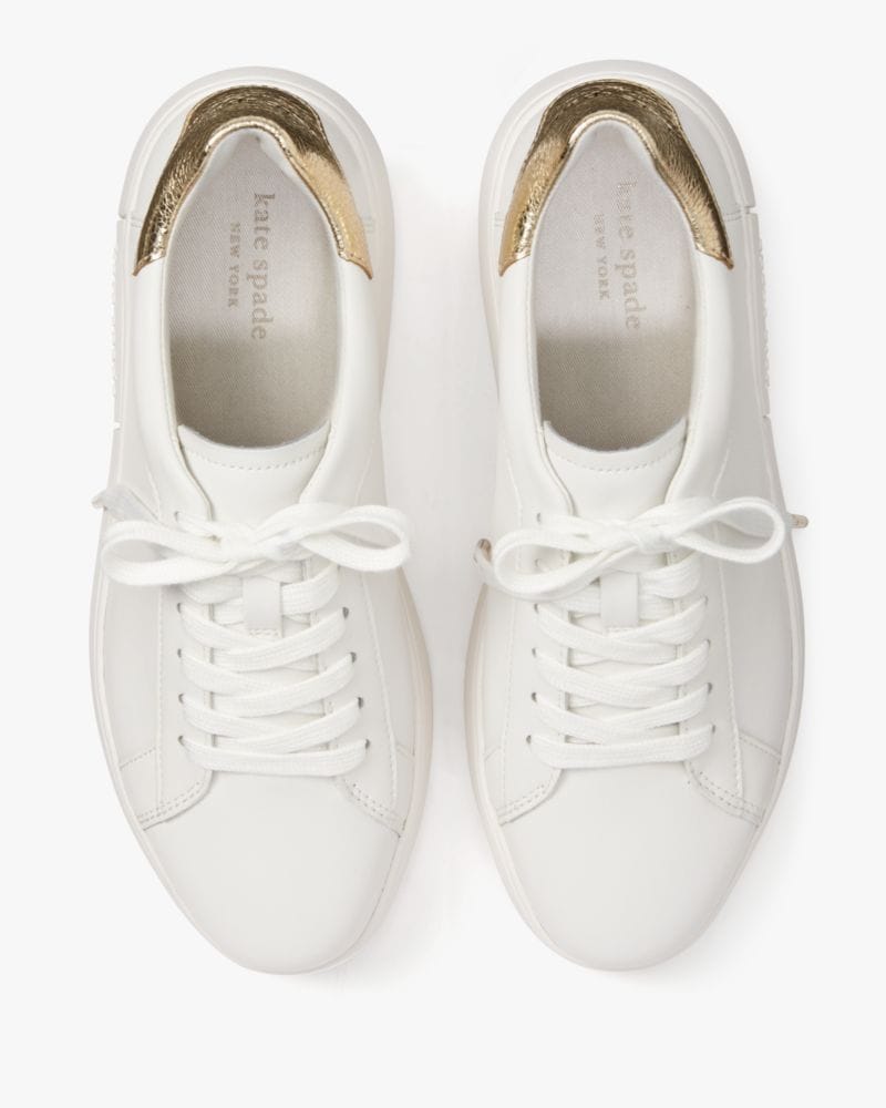 Katespade Lift Sneakers Optic White Pale Gold