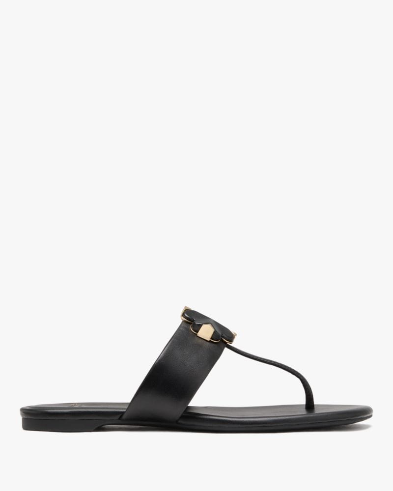 Katespade Spade Flower Thong Sandals Black
