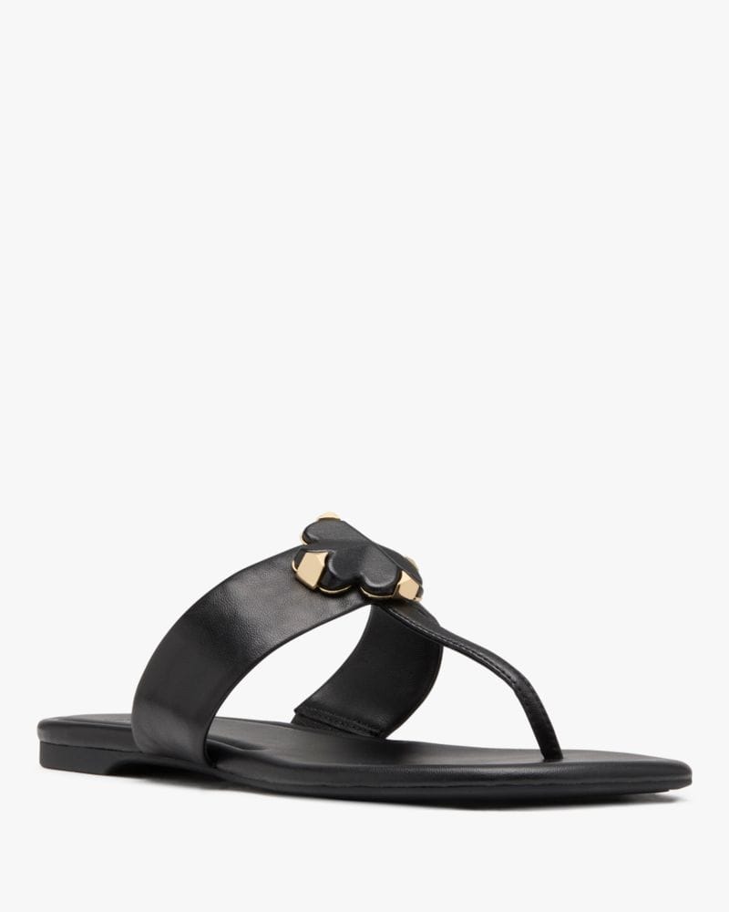 Katespade Spade Flower Thong Sandals Black