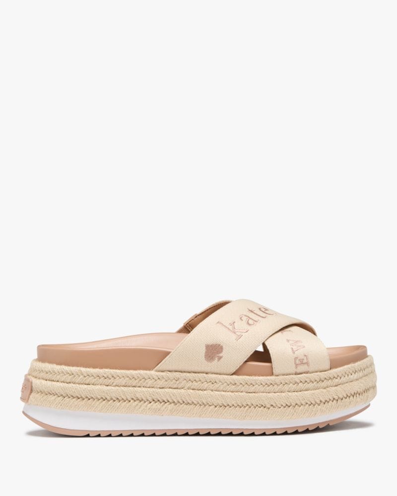 Katespade Piper Flatform Espadrilles Light Fawn