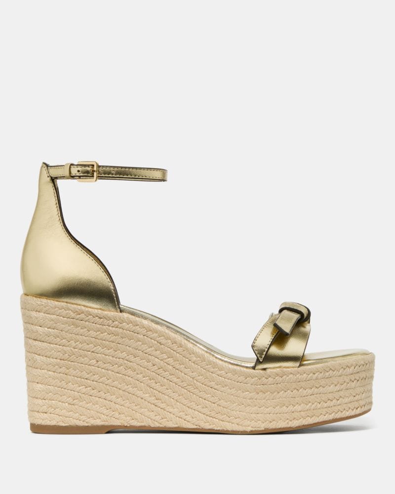 Katespade Loop Espadrille Wedge Sandal Pale Gold