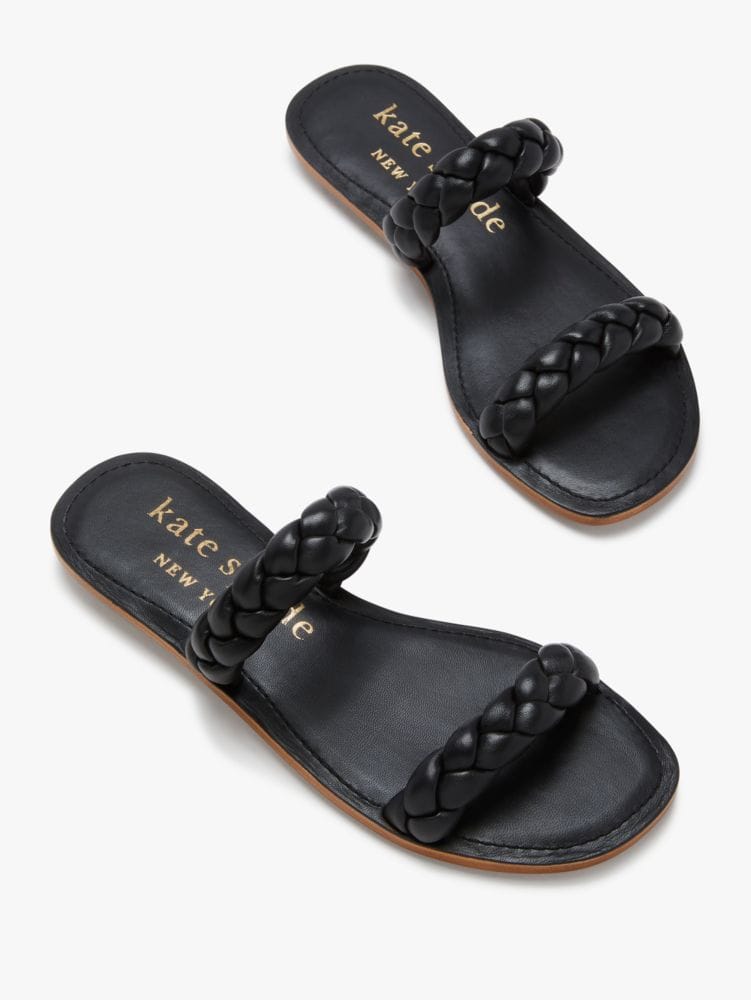 Katespade Miami Slide Sandals Black