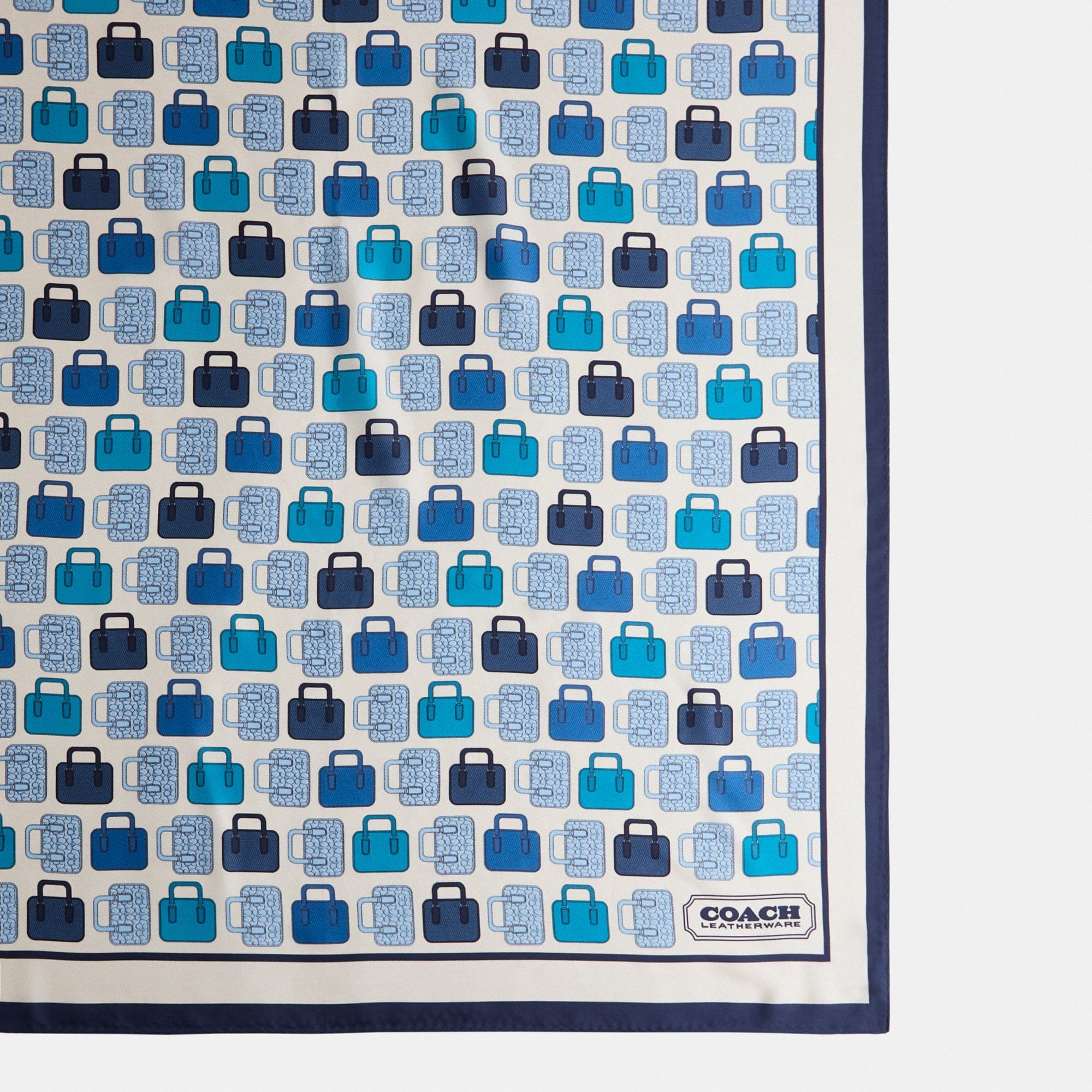 Restored Trompe L'oeil Bag Print Silk Square Scarf