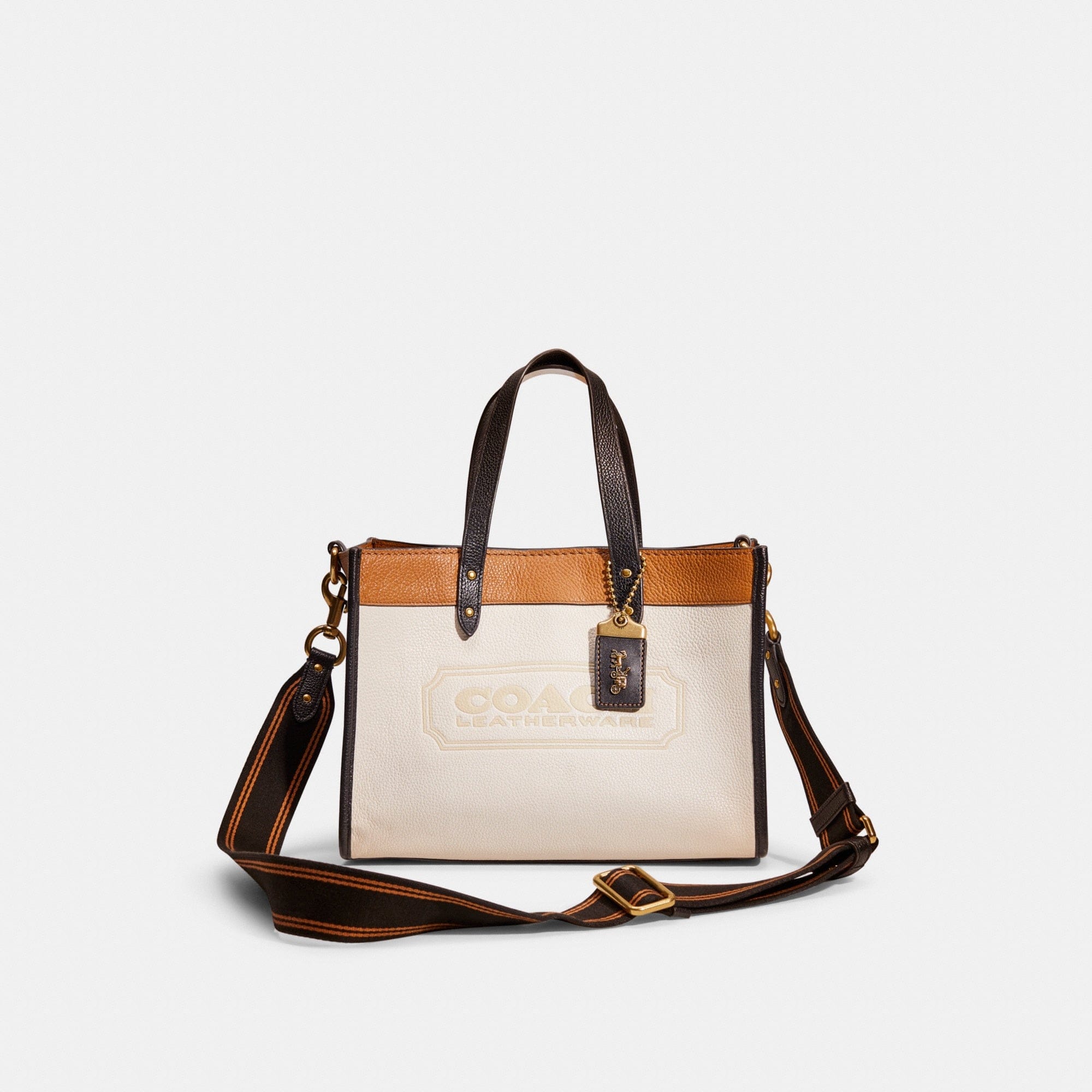 Restored Field Tote 30 In Colorblock With Coach Badge.
