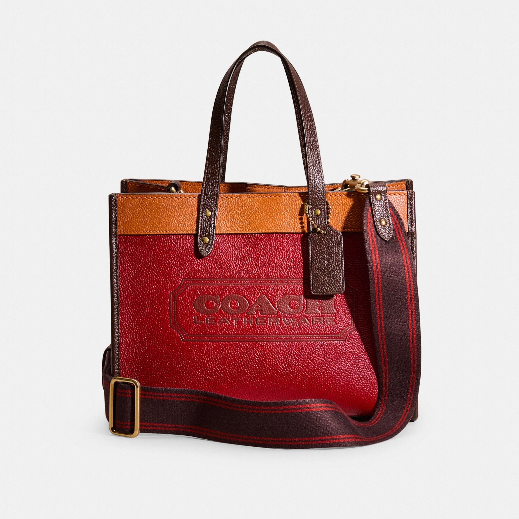 Restored Field Tote 30 In Colorblock With Coach Badge.