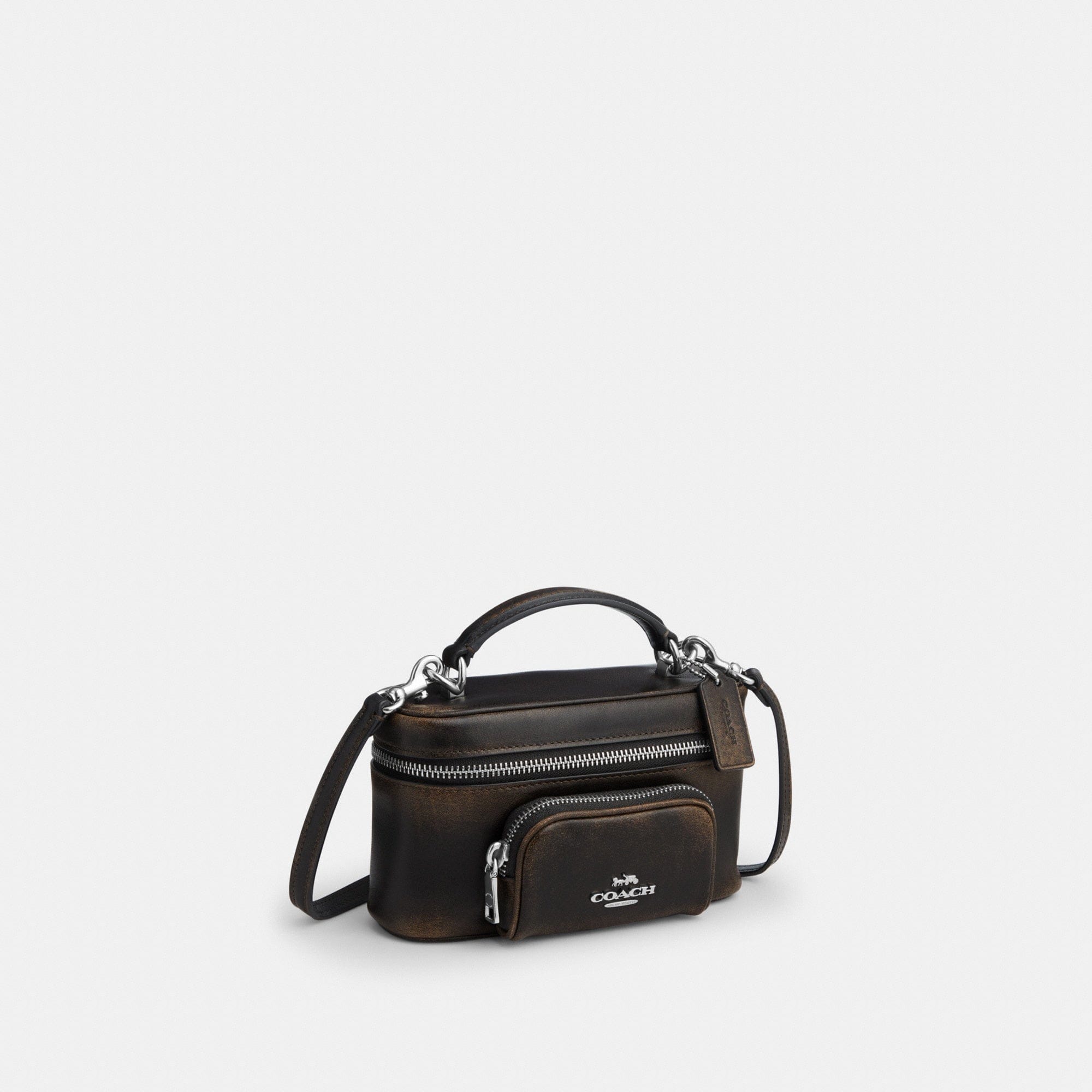 Rainer Crossbody Bag 18 With Pocket In Loved Leather
