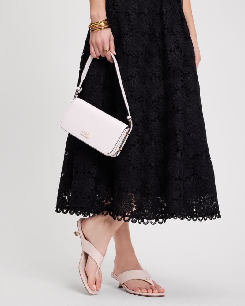 Katespade Spade Flower Kitten Heel Sandals Cream