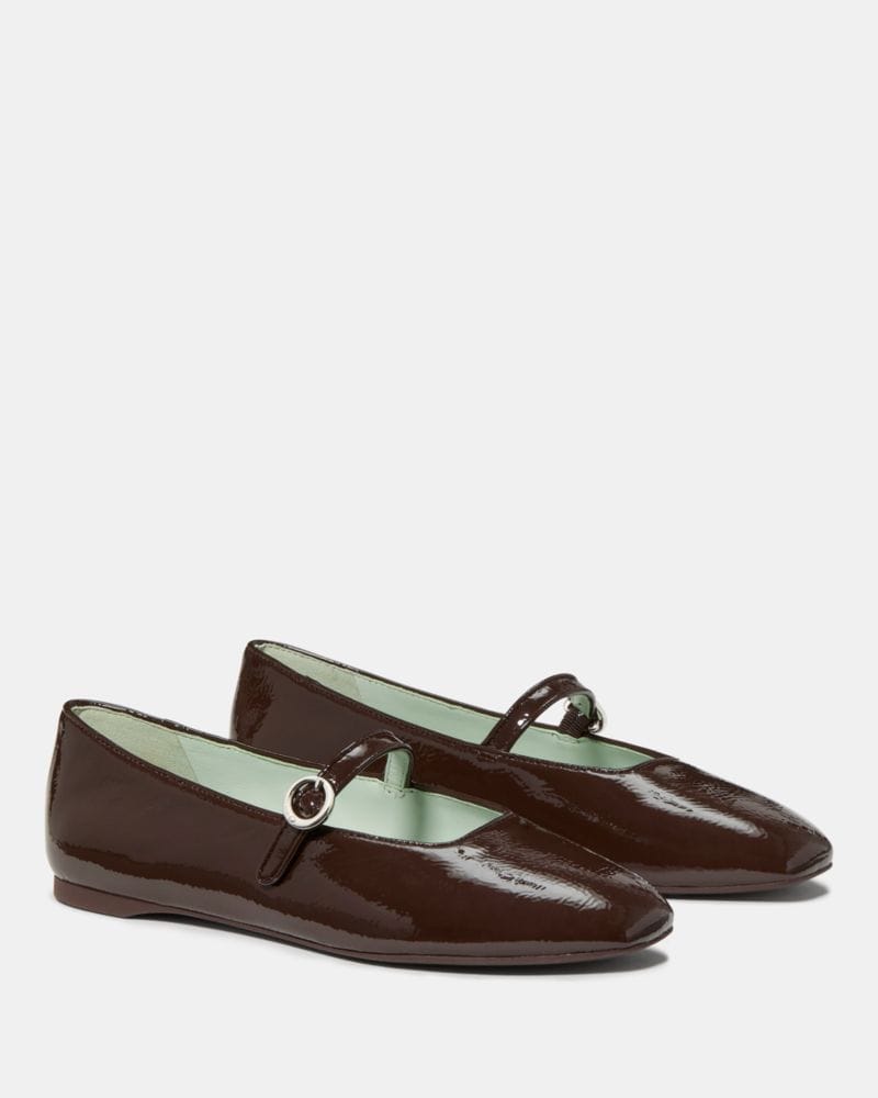 Katespade Halo Mary Jane Flat Hot Fudge