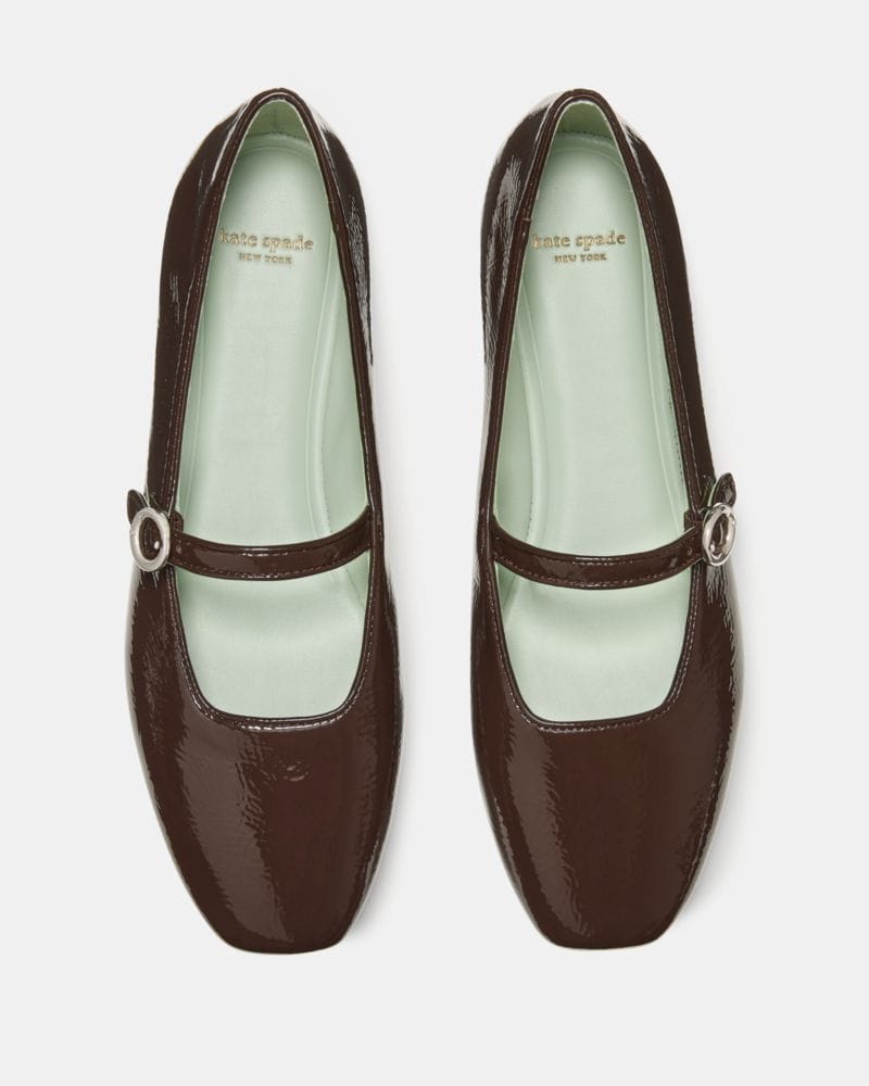 Katespade Halo Mary Jane Flat Hot Fudge