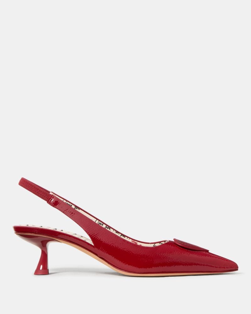 Katespade Lover Slingback Kitten Heel Dark Scarlet