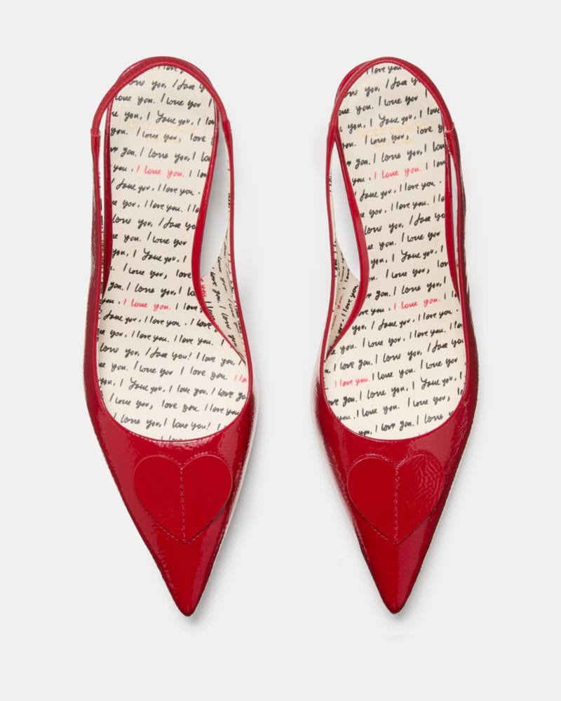 Katespade Lover Slingback Kitten Heel Dark Scarlet