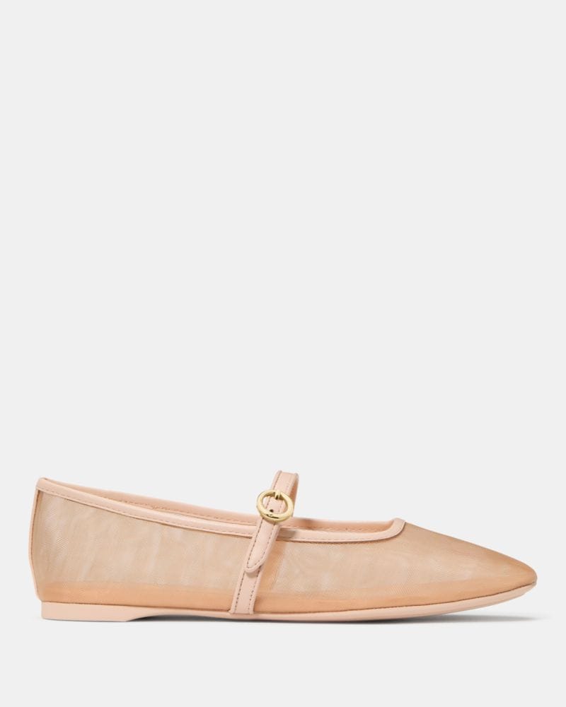 Katespade Halo Mary Jane Flat Light Beige
