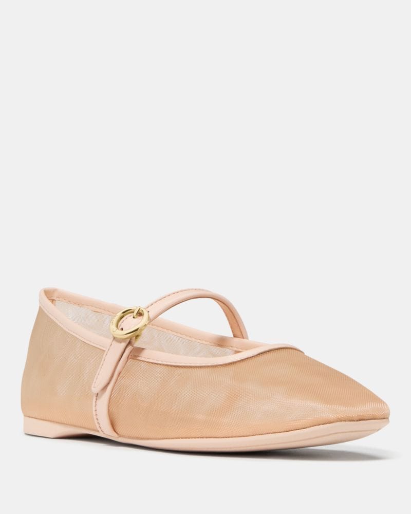 Katespade Halo Mary Jane Flat Light Beige