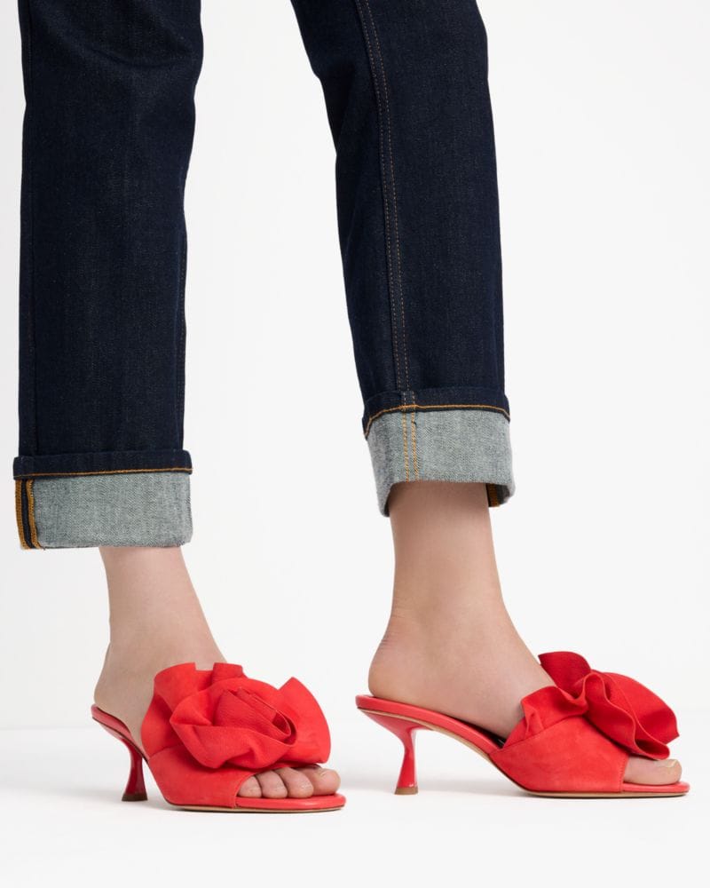 Katespade Flourish Heeled Sandal Ponderosa Red