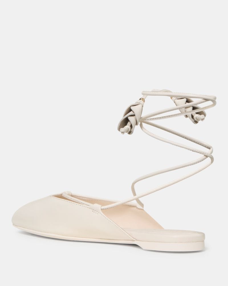 Katespade Eloise Ankle Wrap Mule Flat Cream