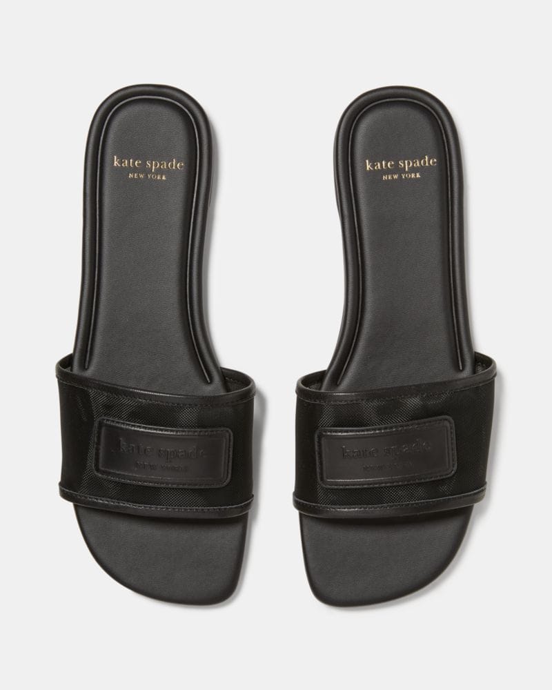 Katespade Breezy Slide Sandals Black
