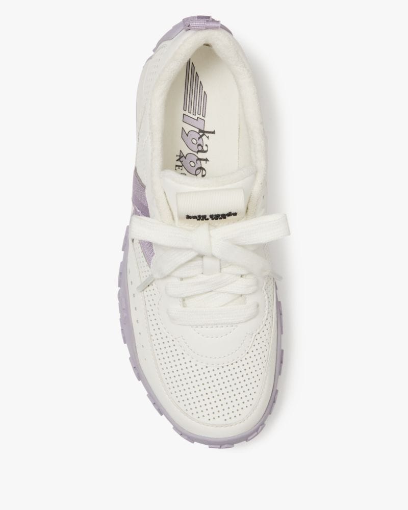 Katespade K As In Kate Sneaker True White Lavender Cream