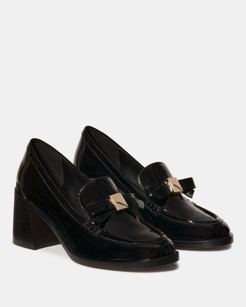 Katespade Deco Bow Heeled Loafer Black
