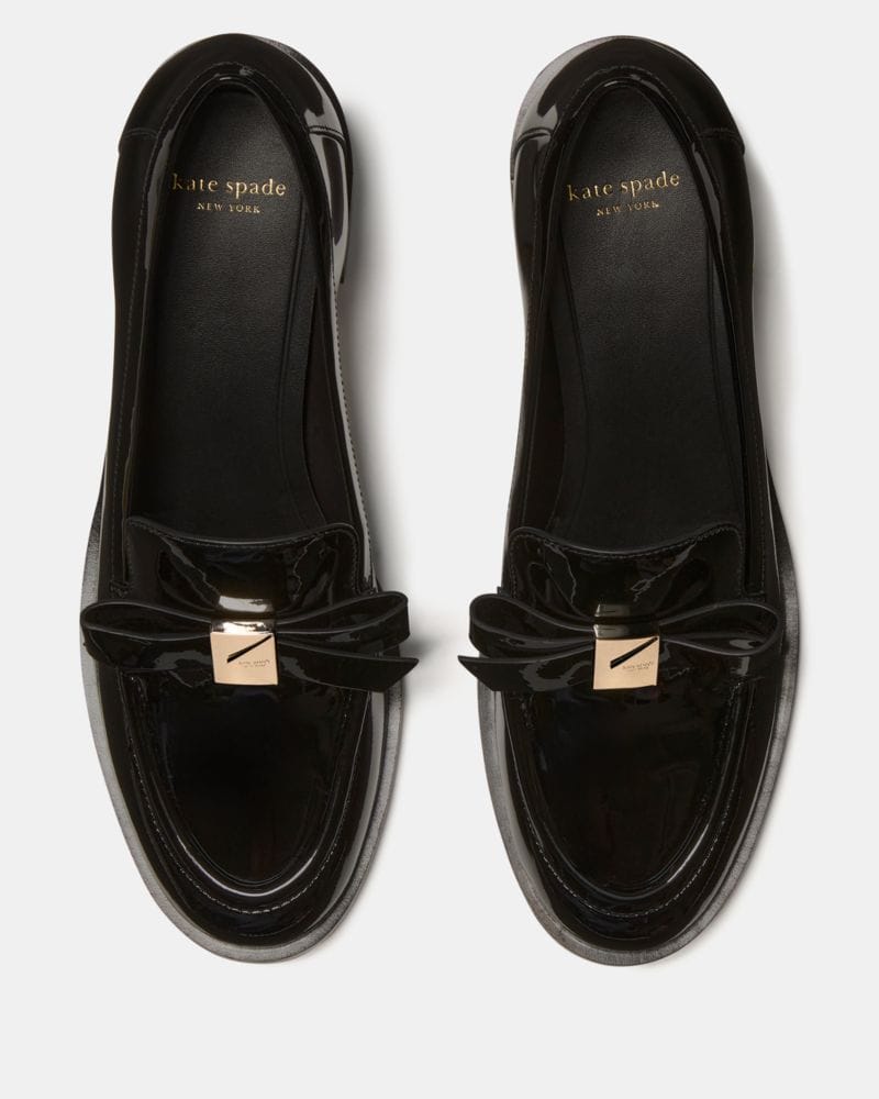 Katespade Deco Bow Heeled Loafer Black