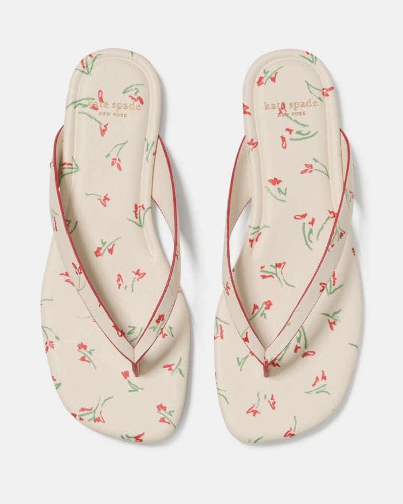 Katespade Sandie Flip Flop Sandal Cream Multi