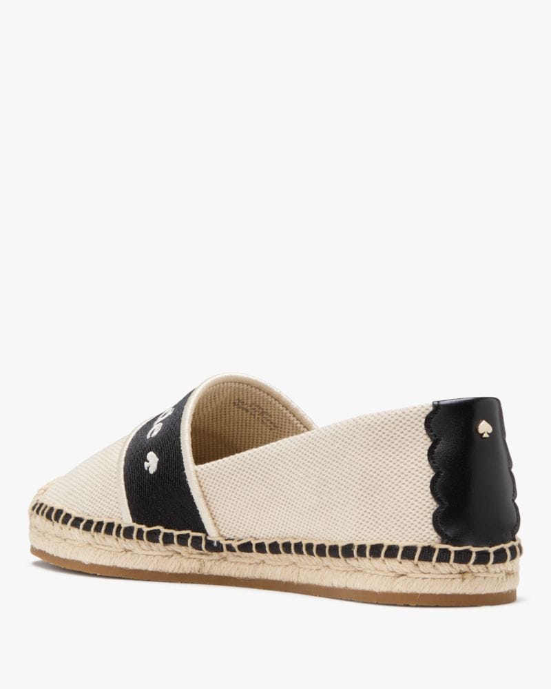 Katespade Piper Webbing Espadrille Flat Black