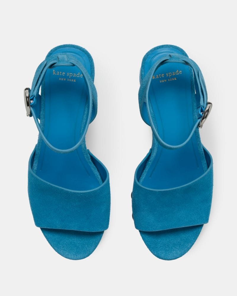 Katespade Halo Platform Sandals Catamaran Blue