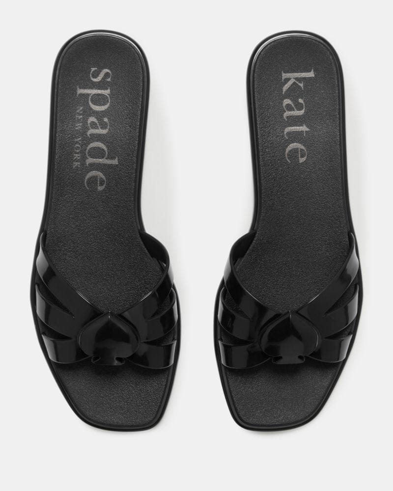 Katespade Sculpted Spade Jelly Sandals Black