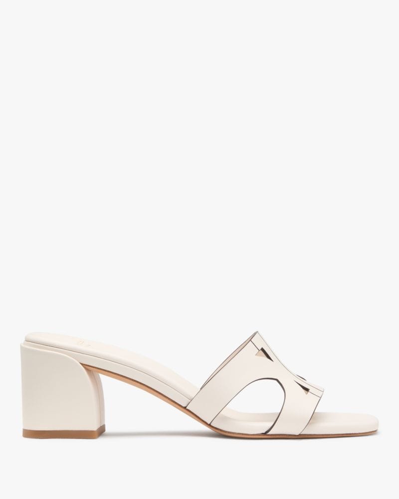 Katespade Duo Block Heel Sandals Cream