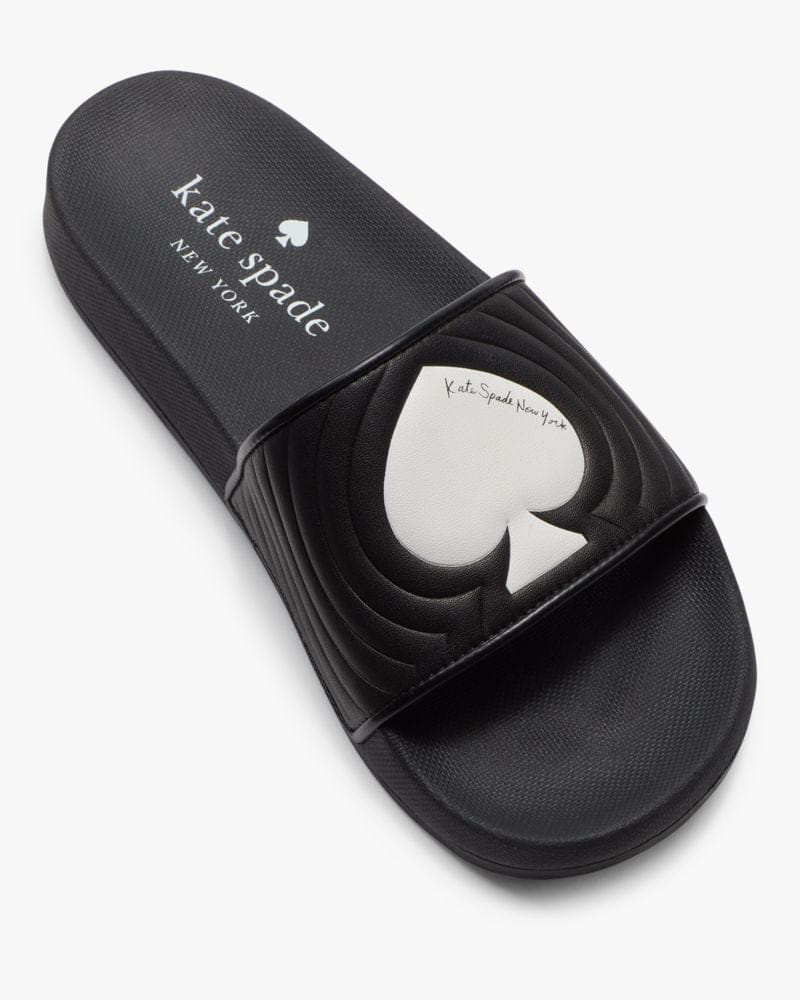 Katespade Splash Pool Slide Optic White Black