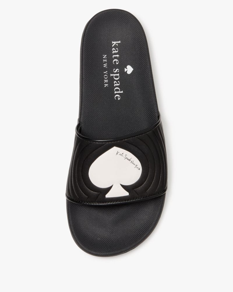 Katespade Splash Pool Slide Optic White Black