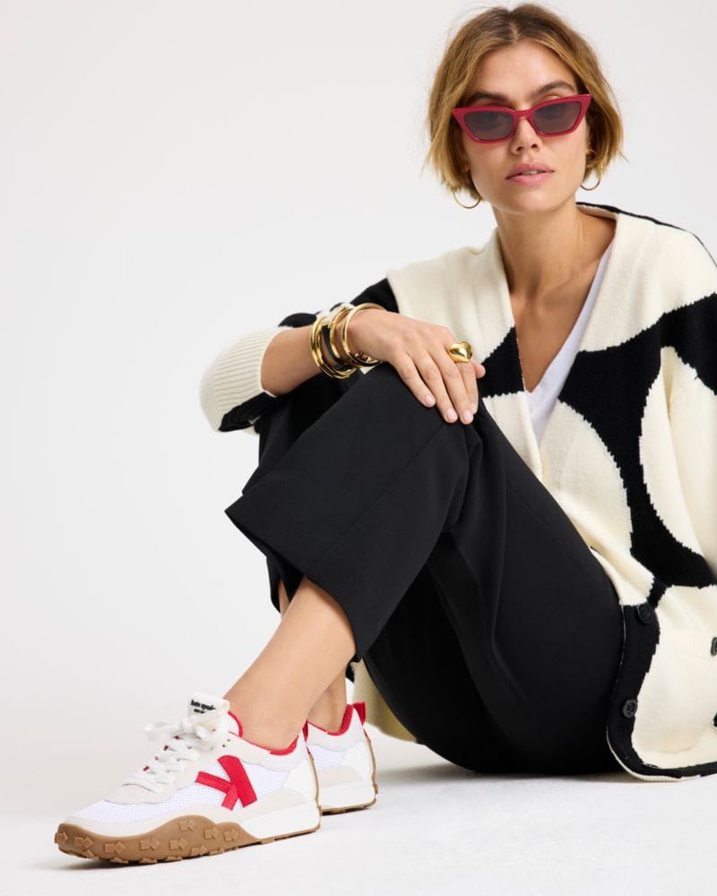 Katespade K As In Kate Sneakers True White Cherry Rouge Multi